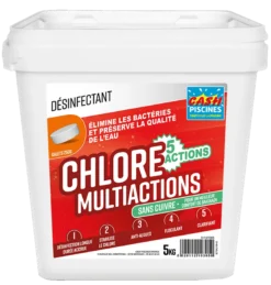 CHLORE MULTIACTIONS 5KG SANS CUIVRE - 5 ACTIONS