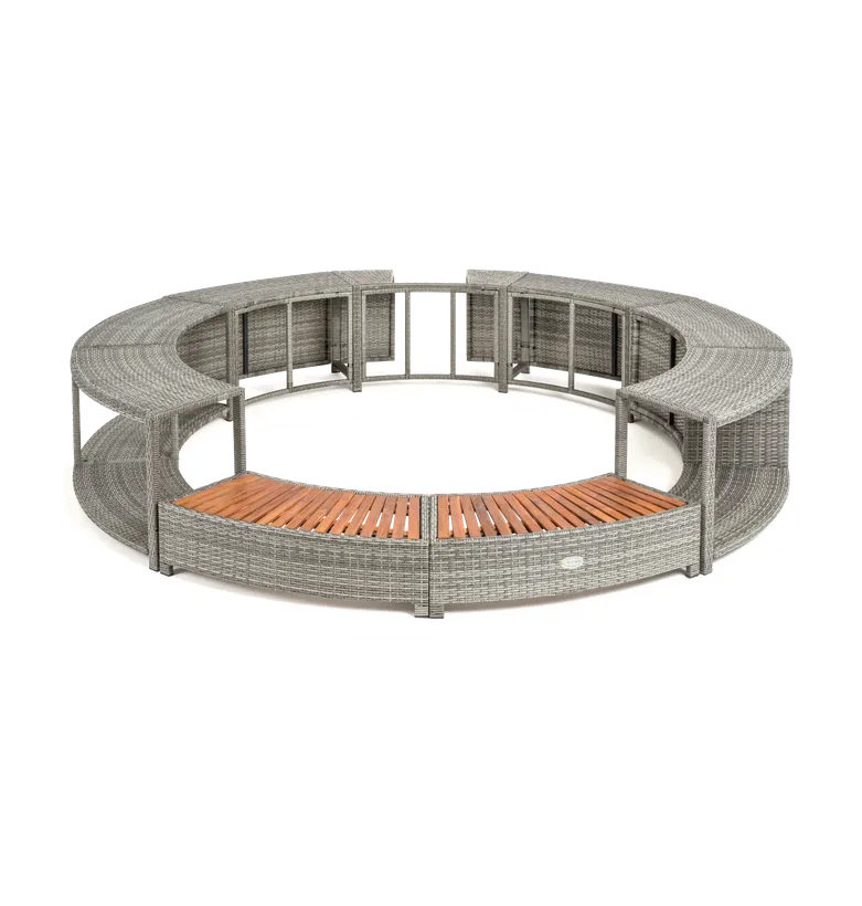 ENTOURAGE ROTIN GRIS SPA GONFLABLE Diam. 180cm 5 ENTOURAGE ROTIN GRIS SPA GONFLABLE Diam. 180cm – Image 5