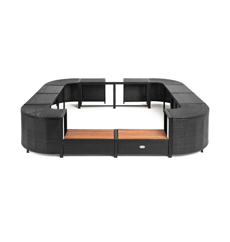 ENTOURAGE ROTIN NOIR SPA GONFLABLE 188x188cm 3 ENTOURAGE ROTIN NOIR SPA GONFLABLE 188x188cm – Image 3