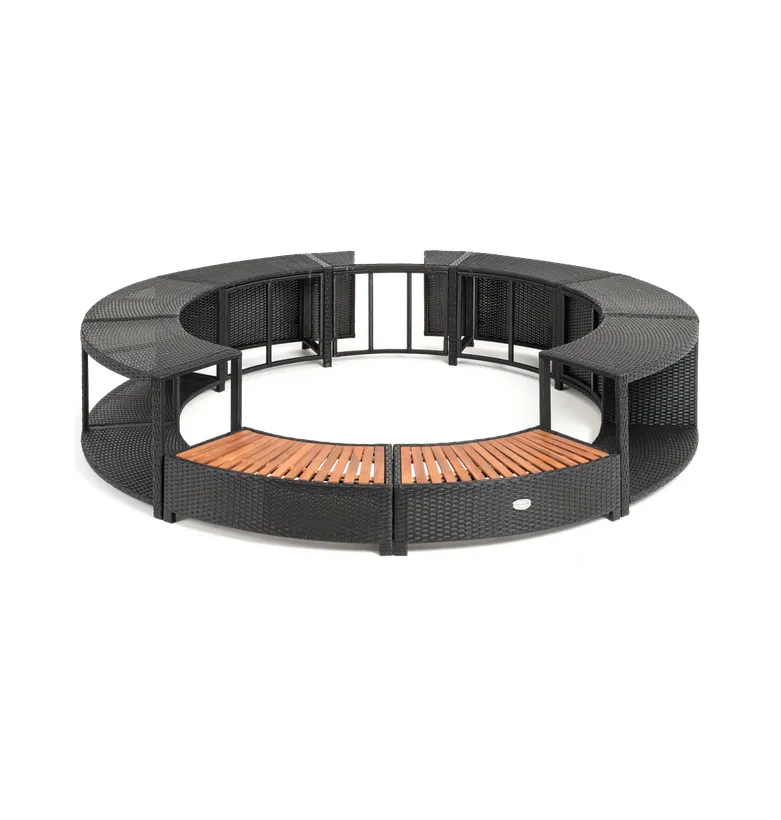 ENTOURAGE ROTIN NOIR SPA GONFLABLE Diam. 200cm 3 ENTOURAGE ROTIN NOIR SPA GONFLABLE Diam. 200cm – Image 3