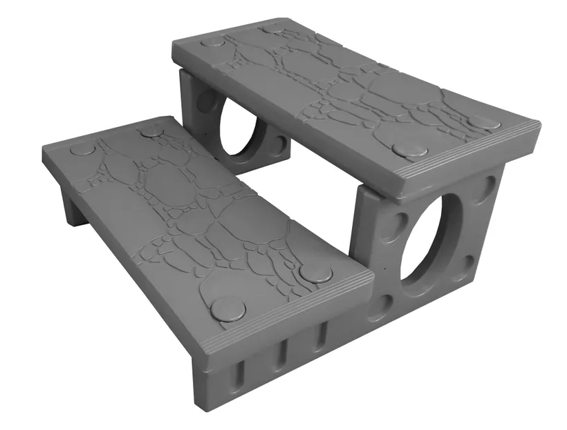 MARCHE SPA GRIS CLAIR 1 MARCHE SPA GRIS CLAIR