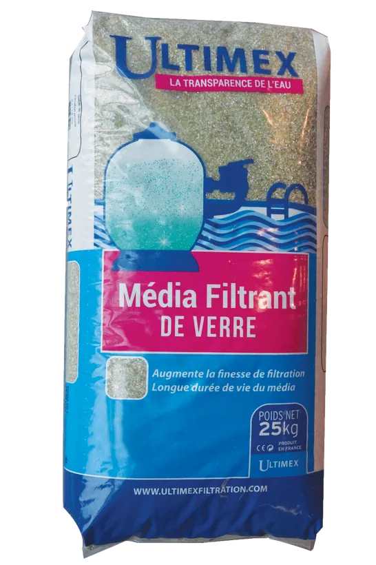 VERRE ULTIMEX SPECIAL FILTRE 0.4/1.6mm 25KG 1 VERRE ULTIMEX SPECIAL FILTRE 0.4/1.6mm 25KG